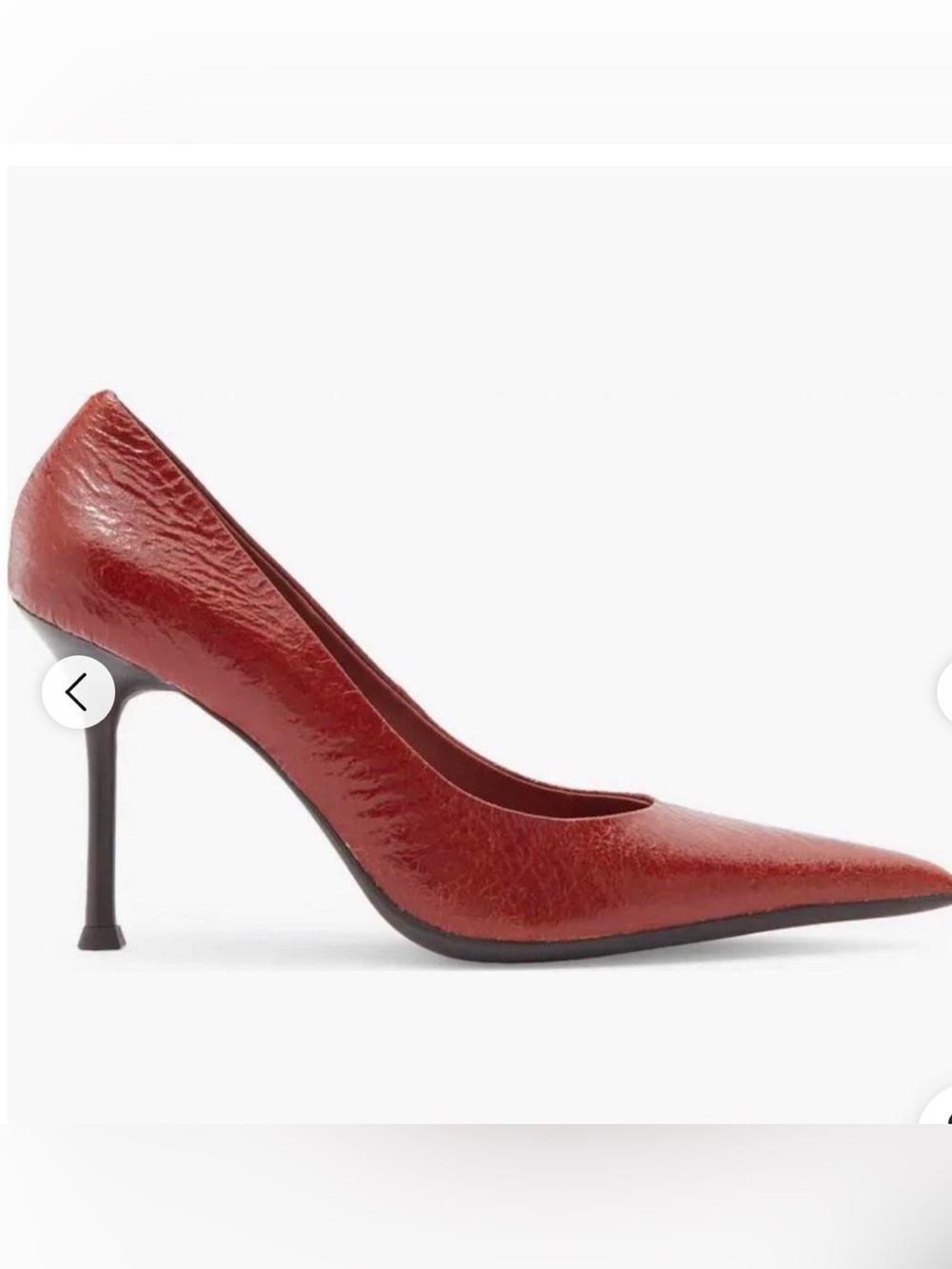 Jeffrey Campbell Wine/Red Crackled Leather Pointed Toe Stiletto Pumps Sz 7